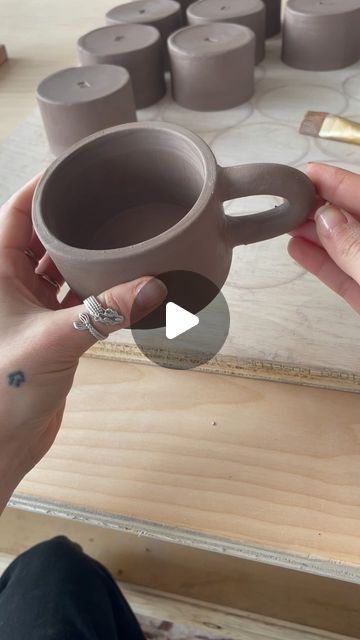 Clay Handles, Mug Handles, How To Make Clay, Clay Ceramics, In The Studio, Art Studios, The Studio, Handles, Coffee Mugs