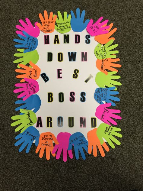 Bosses Day Ideas Principal, Boss Day Celebration Ideas, Boss Day Door Decoration, Principal Appreciation Ideas From Staff, Bosses Day Decorations Offices, Bosses Birthday Ideas Office, Fun Bosses Day Ideas, National Boss Day Gifts, Boss Day Ideas