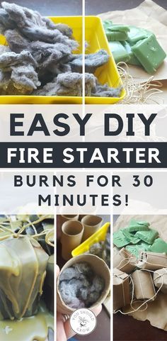 Diy Fire Starter, Homemade Fire Starters, Camping Fire Starters, Fire Starters Diy, Camping Hacks Diy, Survival Supplies, Fire Starter, Survival Food, Camping Survival