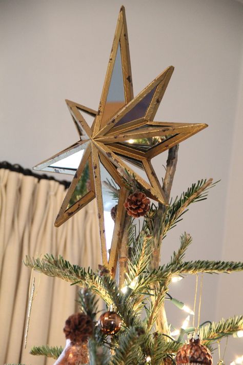 Pottery Barn Metallic Mirrored Star Tree Topper | Redefining Domestics Mirrored Tree Topper, Mercury Glass Tree Topper, Pottery Barn Lighting, Diy Tree Topper, Christmas Tree Toppers Lighted, Mercury Glass Christmas Tree, Tree Star, Christmas Tree Star, Star Tree