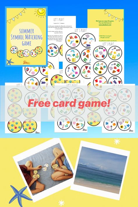 Dobble / Spot It! card game - printable game for all the family. Summer fun for all ages. Free download in pdf format. Seek It Game Printable Free, Spot It Printable Free, Spot It Game Printable Free, Esl Board Games, Free Board Games, Doodles Games, Homeschool Games, Trip Games, Printable Alphabet Worksheets