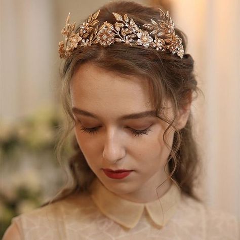 Crown holiday hair Wedding Hair Crown, Leaf Tiara, Gold Leaf Crown, Bridesmaid Crown, Wedding Tiara Hairstyles, Pearl Bridal Headpiece, Floral Wedding Hair, Pearl Bridal Headband, Hair Crown