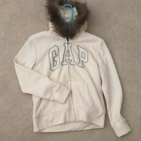 New W/ Tags And Super Soft White Hoodie Jacket, Off White Hoodie, Sequin Hoodie, Faux Fur Hoodie, Tech Hoodie, Fur Hoodie, Striped Sweatshirts, Gap Jacket, Gap Kids