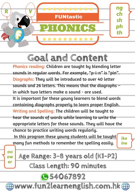 FUNtastic Phonics! Phonics Classes in Hong Kong #hongkong Phonics Classes Pamphlet, Jolly Phonics Order, School Leadership Principal, School Leadership, Advanced English, Jolly Phonics, Phonics Words, Phonics Reading, Print Jumpsuit