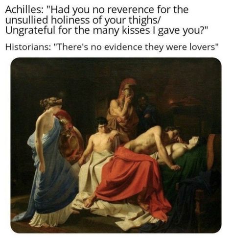 Greek Reference, Sweet Images, The Song Of Achilles, Greek Memes, Greek Mythology Humor, Achilles And Patroclus, Art Fan, Greek And Roman Mythology, Greek Mythology Art