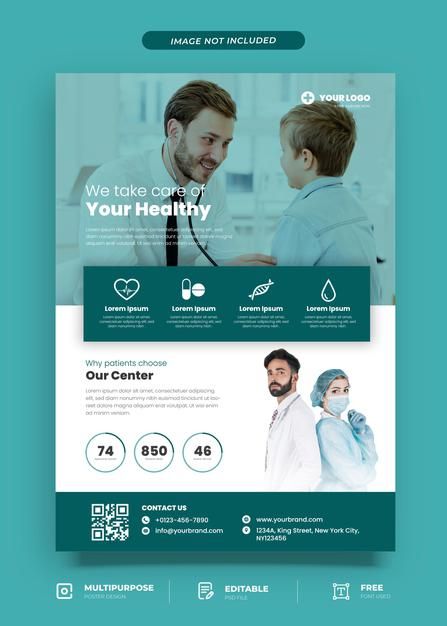 Medical Poster Design Ideas, Hospital Poster Design, Medical Design Graphics, Medical Poster Design, Hospital Poster, Medical Flyer, Medical Poster, Medical Brochure, Medical Posters