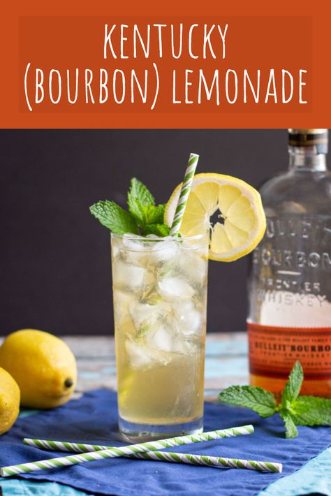 Bourbon Lemonade, Homemade Lemonade Recipes, Lemonade Cocktail, Bourbon Drinks, Beach Drinks, Lemonade Recipe, Kentucky Bourbon, Homemade Lemonade, Bourbon Cocktails