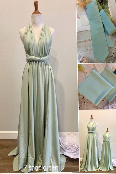 Sage Green Bridesmaid, Convertible Wedding Dresses, Green Bridesmaid Dress, Sage Green Bridesmaid Dress, Green Bridesmaid, Infinity Dress, Convertible Dress, Green Bridesmaid Dresses, Dress Wrap