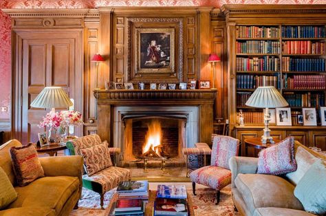 You've got the chance to live like a Laird or Lady in a Scottish castle this autumn Gentleman's Office, Chintz Decor, Sanctuary House, Wallpaper Fireplace, Literary Travel, Moroccan Fabric, London Houses, Interior Design London, Georgian Townhouse