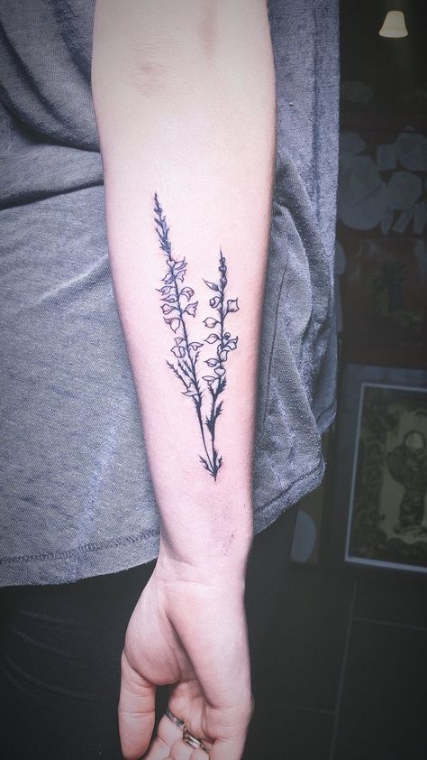 sasha alsberg tattoo - Google Search Scottish Thistle And Heather Tattoo, Blue Bonnet Tattoo, Heather Tattoo, Scottish Tattoos, Arrow Tattoos For Women, Hip Strength, Thistle Tattoo, Flower Spine Tattoos, Heather Flower