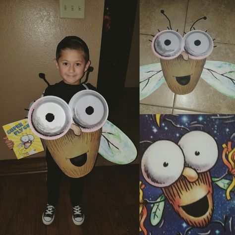 Book Costumes For Kids Boys, Book With No Pictures Costume, Bad Guys Book Character Costumes, Fly Guy Costume Diy Book Characters, Fly Guy Costume Diy, Fly Guy Costume, Boys Book Character Costumes, Wacky Hat, Easy Children’s Book Character Costumes