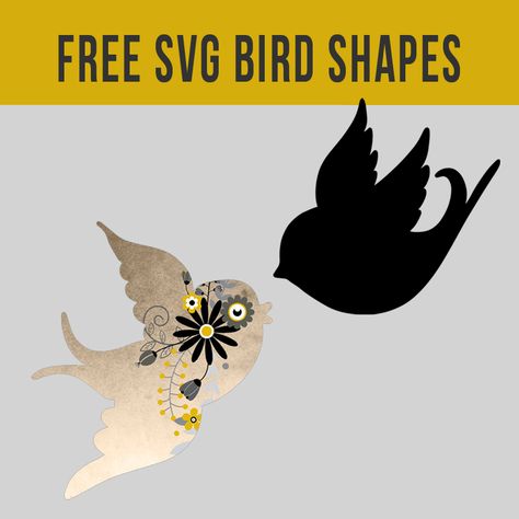 Free SVG Bird Shapes Bird Shapes, Planner Images, Digital Journaling, Easter Svg Files, Free Cricut, Image Archive, Free Cut Files, Cricut Free, Romantic Design