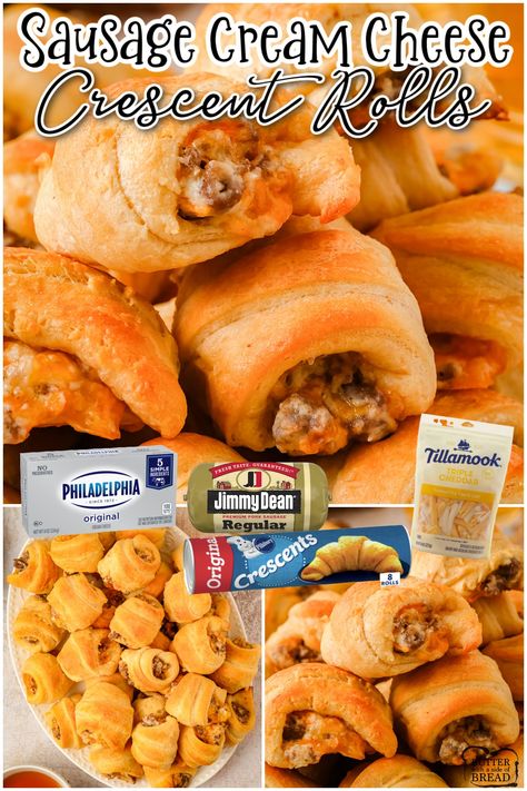 Sausage Roll Ups Appetizers, Dirty Diapers Appetizer, Sausage Cream Cheese Crescent Rolls Recipe, Easy Sausage Cream Cheese Crescent Rolls, Crescent Roll Breakfast Recipes Sausage Cream Cheese, Sausage With Crescent Rolls, Sausage Crescent Rolls Breakfast, Sausage Cream Cheese Cresant Rolls, Crescent Roll Recipes Sausage