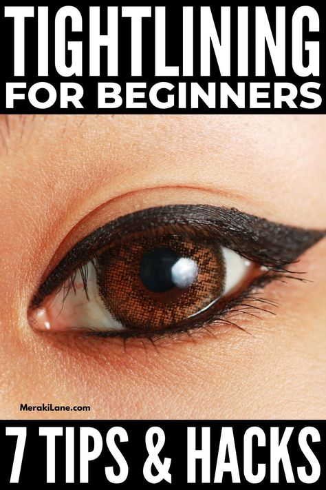 How to Tightline Your Eyes with Eyeliner | Tightlining is an eye makeup technique where you apply eyeliner to your upper waterline. It gives the appearance of fuller lashes by making your lash bed appear bolder, and helps define your eye shape and make your eyes look bigger. If you're new to this eyeliner application technique, this post has all the details, including the best drugstore eyeliners to buy plus tips and hacks on how to apply eyeliner to your waterline. Eyeliner Tricks For Beginners, Best Eyeliner For Tightlining, Eyes With Eyeliner, Tightlining Eyes, Best Drugstore Eyeliner, Drugstore Eyeliner, Eyeshadow Styles, Lash Bed, Eyeliner Application