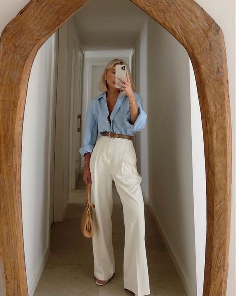 Witte Jeans Outfit, Outfits 2023, Aesthetic Beach, Looks Street Style, Looks Chic, Mode Inspo, 2024 Fashion, 가을 패션, Business Casual Outfits