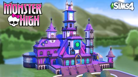 Monster High School Layout, Monster High School Building, Sims Monster High, Sims 4 Cc High School, Monster High Sims 4, Sims 4 High School Cc, Sims 4 Monster High Cc, Sims 4 Monster Cc, Sims 4 Monster