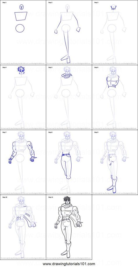 Jojo Drawing Tutorial, How To Draw Jojo Style, How To Draw Poses Step By Step, Jjba Fanart, Jjba Art, Jojo Bizarro, Jojo Jojo, Drawing Refrences, Human Body Drawing