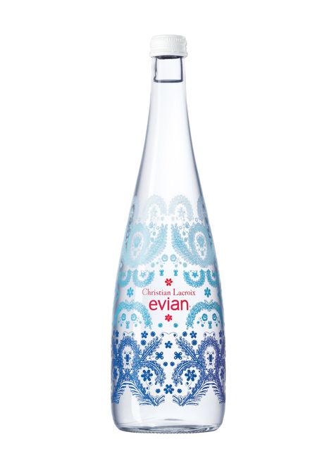 Evian Limited Edition Celebrates 10th Year with Christian Lacroix :: NoGarlicNoOnions: Restaurant, Food, and Travel Stories/Reviews - Lebanon Beverage Design, Water Branding, Bottle Water, Food And Travel, Water Water, Restaurant Food, Christian Lacroix, 10 Anniversary, 10th Anniversary