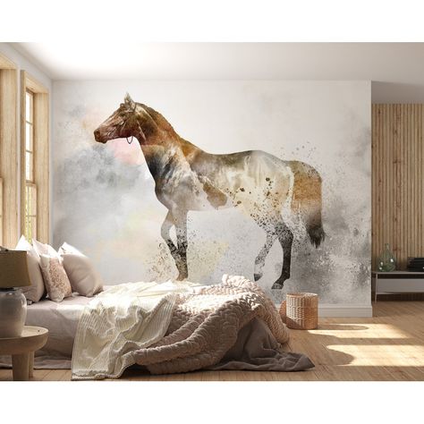 Peel & Stick Wall Mural Wallpaper Vinyl, Banksy Graffiti, Round Canvas, Poster Room, Flower Landscape, Peel Stick Wallpaper, Nursery Wallpaper, Accent Wallpaper, Animal Nursery