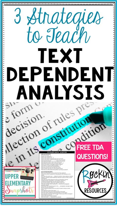 Analyzing Text Anchor Chart, Text Dependent Analysis, Analyzing Text, Student Reference, Study Life, Text Dependent Questions, Secondary English, Text Evidence, 5th Grade Reading