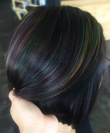 Peacock Hair Color, Hair For Brunettes, Oil Slick Hair Color, Oil Slick Hair, Slick Hair, Fun Hairstyles, Peacock Hair, Rainbow Hair Color, Search Google