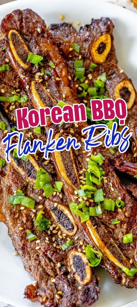 Korean Grilled Flanken Ribs - Sweet CS Designs. Flanken Short Ribs Recipe, Flanken Ribs, Kalbi Ribs, Asian Ribs, Ribs Recipe Oven, Meat Marinades, Bbq Short Ribs, Beef Ribs Recipe, Rib Sauce