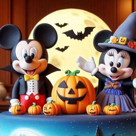 ❤️ParkTrends on Instagram: "🎃👻🎂 Cute halloween Mickey and Minnie cake ideas from @erlitakrist 

#ai #disneyfood #disneycake #toocute #mickey #minnie" Minnie Cake Ideas, Mickey Mouse Smash Cakes, Halloween Cake Ideas, Mickey And Minnie Cake, Minnie Cake, Halloween Cake, Disney Cakes, Mickey And Minnie, Disney Food