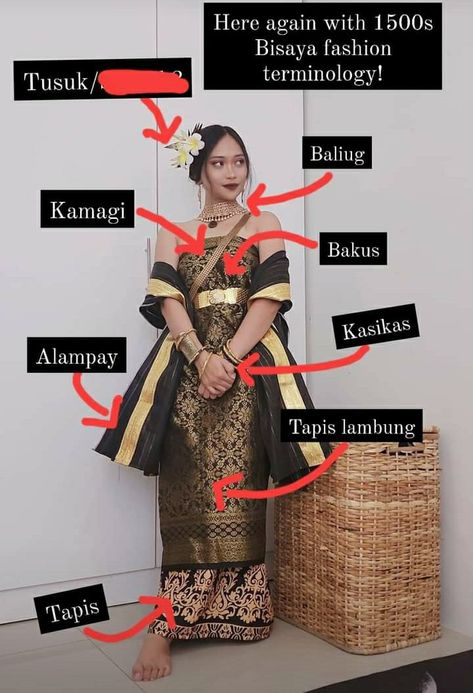 Philippines Cultural Clothes, Traditional Visayan Clothing, Southeast Asia Culture, Traditional Filipino Clothing Pre Colonial, Philippines Culture Outfit, Visayas Culture, Visayan Traditional Clothing, Ilocano Clothing, Ancient Filipino Clothing