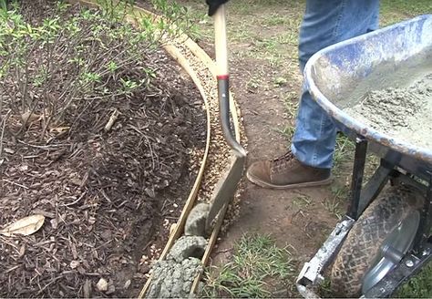 Diy Concrete Curb Edging, Concrete Garden Edging, Landscaping Edging, Manicured Lawn, Hilltop House, Concrete Edging, Concrete Edger, Lawn Borders, Concrete Curbing