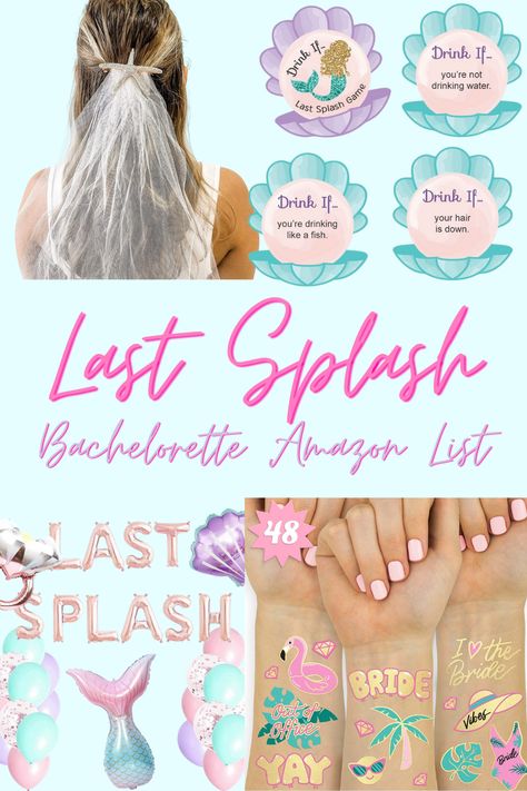 Her Last Splash Bachelorette, Bachelorette Party Beach Ideas, Bachelorette Party Last Splash, Last Splash Bachelorette Party Ideas, Beach Themed Bachelorette Party Ideas, The Last Splash Bachelorette Party, Last Splash Party, Bachelorette Party Themes Beach, Tropical Bachelorette Party Theme