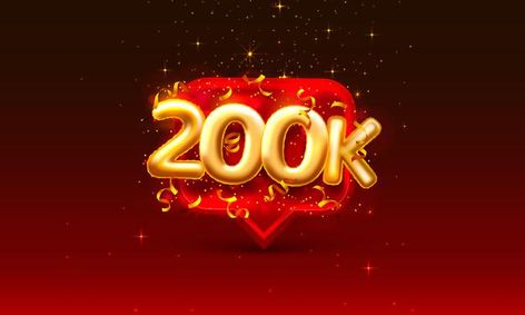 Thank you followers peoples, 200k online... | Premium Vector #Freepik #vector #gold #party #anniversary #celebration 200k Followers Instagram, 200k Followers, Morning Video, Bride Photography Poses, Good Morning Video Songs, Cute Tumblr Wallpaper, Bride Photography, Phone Wallpaper For Men, 2025 Vision