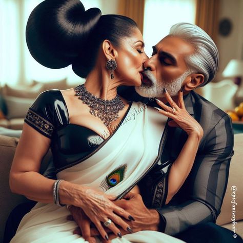 Big Bun Hair Indian, Cardi B Pics, Braid Long Hair, Stylish Pic, Big Bun Hair, Classic House Design, Big Bun, Romantic Kiss, Hair Indian