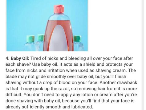 Baby oil .. shaving tips! Baby Oil Shaving, Shaving Tips, Baby Oil, Shaving Cream, Clean Girl, Spray Bottle, Shaving, Cleaning Supplies, Spray