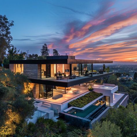 Inside Keanu Reeves' Minimalist Los Angeles Home Los Angeles House View, Mansions In Los Angeles, Los Angeles Mansions Luxury, Keanu Reeves House, La Mansions Beverly Hills, Mansions In Los Angeles Beverly Hills, House In Los Angeles, Hollywood Hills Homes, Celebrity Homes