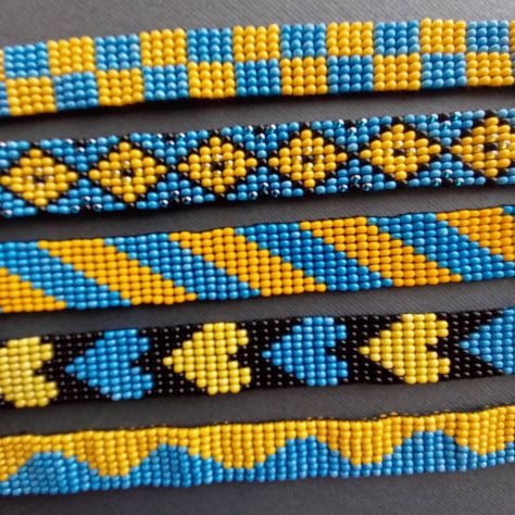 Ukrainian Bracelet, Ukrainian Jewelry, Support Ukraine, Stand With Ukraine, Bead Weaving Tutorials, Yellow Bracelet, Yellow Jewelry, Diy Tassel, Seed Bead Patterns