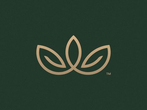 Unused Crown+Leaf Concept Tea Logo, Inspiration Logo Design, Logo Unique, Crown Logo, Cafe Logo, Leaf Logo, Natural Logo, Flower Logo, Sendai