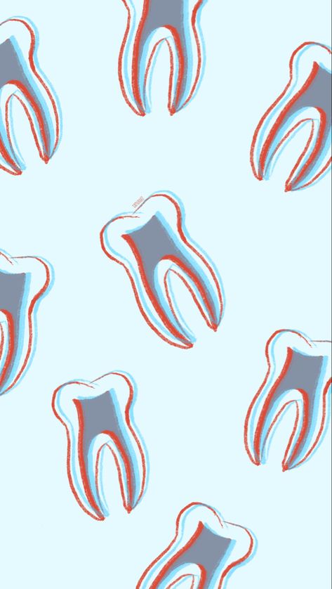 #tooth #dentistry #dental #wallpaper #odontologia #dientes #teeth #blue #drawing Dentist Wallpaper Aesthetic, Tooth Wallpaper, Teeth Wallpaper, Dental Wallpaper, Teeth Aesthetic, Teeth Illustration, Dentist Art, Dental Photography, Teeth Art