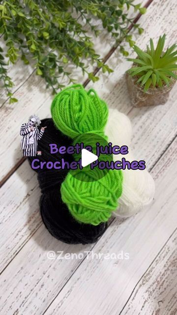 ♥ Zeno Threads-Est 2020 ♥ on Instagram‎: "💜🪲🖤Crochet BeetleJuice Pouch🖤🪲💜
Full Tutorial is coming soon on YouTube Channel 📺 Be sure to subscribe to my channel so you don’t miss it 💜 The written Pattern will also be available soon on Etsy & Ravelry Shops✨Links in Bio✨ There’s more on the way so stay tuned❣️Happy Crocheting 🥰
.
#crochet #crochettutorials #crochetpatterns #freepattern #beetlejuice #halloween #crochetpouch #crochetbag #bagcharm #cutecrochet #crochetideas #crochetgifts #crochetlove #tejido #tejidoacrochet #صوف #كروشيه #كروشيهات"‎ Beetlejuice Crochet Pattern, Crochet Beetlejuice, Beetlejuice Crochet, Beetlejuice Halloween, Crochet Pouch, Subscribe To My Channel, Crochet Gifts, Beetlejuice, Cute Crochet