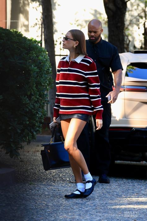 2023 Hailey Bieber, Sport Casual Outfit, Hailey Bieber Outfits, Hailey Rhode, Hailey Bieber Style, Polo Outfit, Style Inspiration Casual, Practice Outfits, Effortlessly Chic Outfits