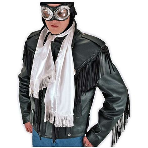 Aviator Scarf White - Accessories & Makeup Aviator Costume, Flight Attendant Costume, Aviator Cap, Aviator Hat, White Scarves, Steampunk Costume, Black Aviators, White Accessories, Aviator Style