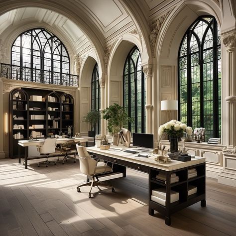 @lifetime_interior_design | Instagram Old Money Library Room, Old Money Style Interior Design, Old Money Library, Casual Castle, Study Design Ideas, Old Money Home, Old Money Office, Dream Home Office, Home Office Setup Ideas