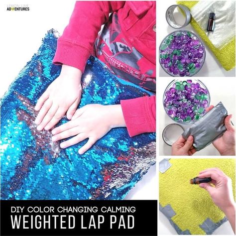 DIY No-Sew Weighted Blanket Cmas Gifts, Busy Blankets, Weighted Blanket Diy, Weighted Lap Pad, Sensory Disorder, Sensory Diet, Sensory Tools, Weighted Blankets, Mermaid Diy