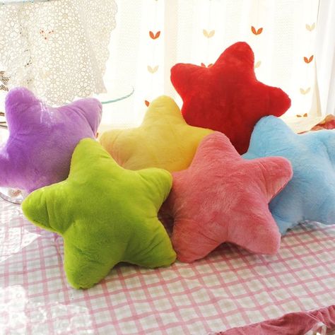 US $9.72 40％ Off | Star Pillow Plush Pillow Home Decoration Yellow Pink Red Sofa Ornaments Soft Bedroom Sleeping Pillow Cushion