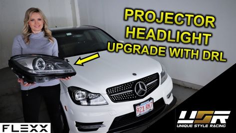 New Xenon Style Projector headlight upgrade on 2012 Mercedes C-Class W204 C63 W204, Mercedes C300, Projector Headlights, Benz C, C Class, Projector, Mercedes Benz, Vehicles, Quick Saves