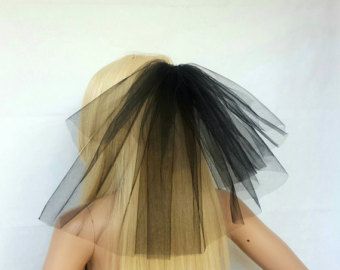 Black Veil Bachelorette, Short Black Veil, Bachelorette Veils, Gothic Veil, Bachelorette Party Veil, Black Bridal Veil, Black Bachelorette Party, Bachelorette Party Veils, Nola Bachelorette