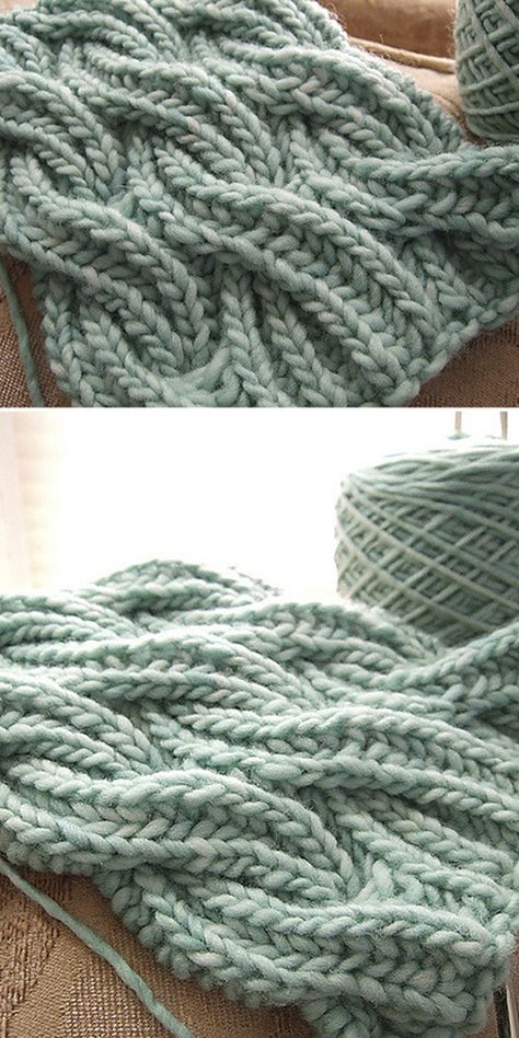 Reversible Cabled Brioche Stitch Scarf - Free Pattern Knitted Cowls, Brioche Knitting Patterns, Cable Knit Sweater Pattern, Intermediate Knitting Patterns, Knitting Clothes, Advanced Knitting, Knitted Accessories, Cable Knitting Patterns, Brioche Knitting