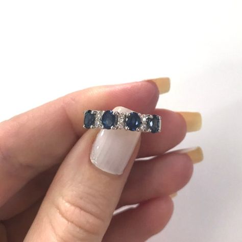 Oval Sapphire Eternity Band, Saphire Cluster Ring, Sapphire And Diamond Ring Eternity Bands, Eternity Ring Sapphire, Diamond And Sapphire Band, Sapphire Ring Band, Diamond And Sapphire Wedding Band, Stackable Sapphire Ring, Sapphire Anniversary Band