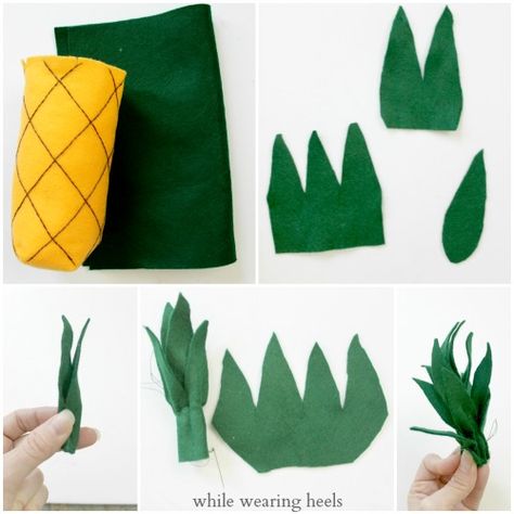 Felt Pineapple, Felt Crafts Kids, Kids Play Food, Summer Camp Art, Wooden Toy Shop, Felt Fruit, Laid Off, Felt Mask, I Am Learning