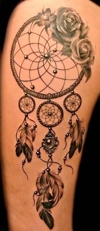 dream catcher tattoo meaning 7 #trendypins Indian Dream Catcher Tattoos, Font Tato, Dream Catcher Tattoo Design, Dream Catcher Tattoo, Memorial Tattoos, Feather Tattoos, Sleeve Tattoos For Women, Tattoo Sleeve Designs, Back Tattoos