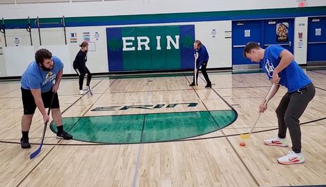 Floor Hockey Physical Education, Hockey Activities For Kids, Gym Class Ideas, Indoor Pe, Floor Hockey, Pe Games Elementary, Pe Lesson Plans, Hockey Drills, Elementary Physical Education